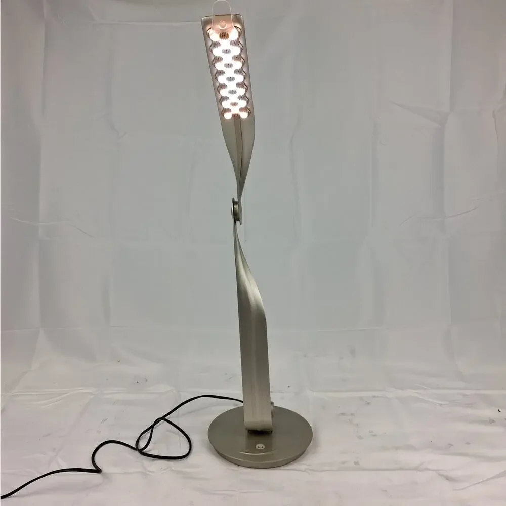 Herman Miller Leaf Personal LED Desk Lamp Silver Yves Behar Dimmable Table Light